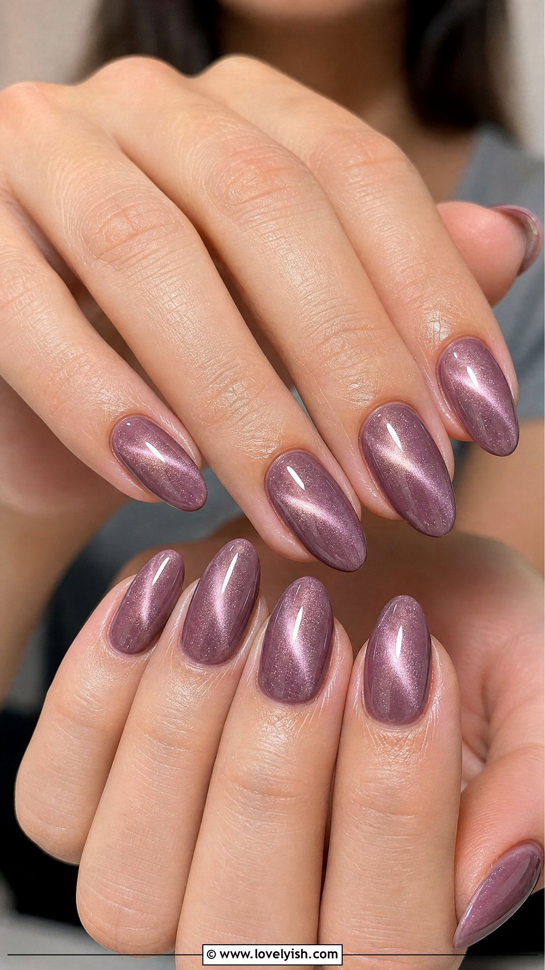 Smoky Mauve Cat Eye Nails - 39 nail ideas 2026 - 39 nail ideas 2026