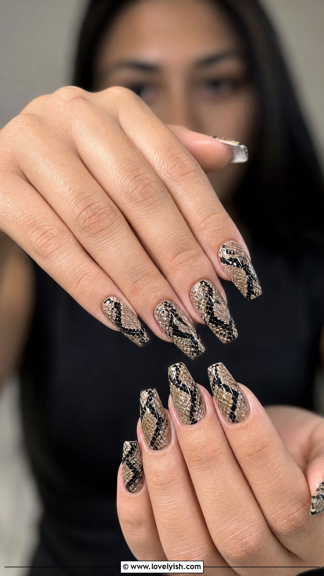 Snake Print Builder Gel Nails - 50 builder gel nails - 50 builder gel nails