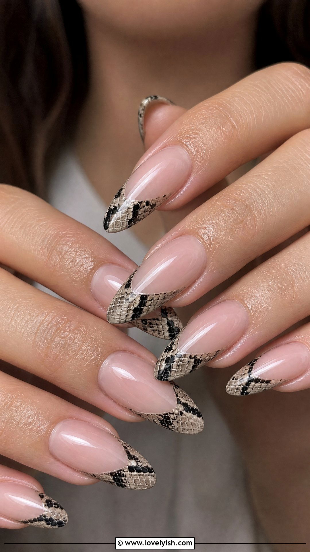 Snakeskin Tip Manicure - 50 manicure - 50 manicure