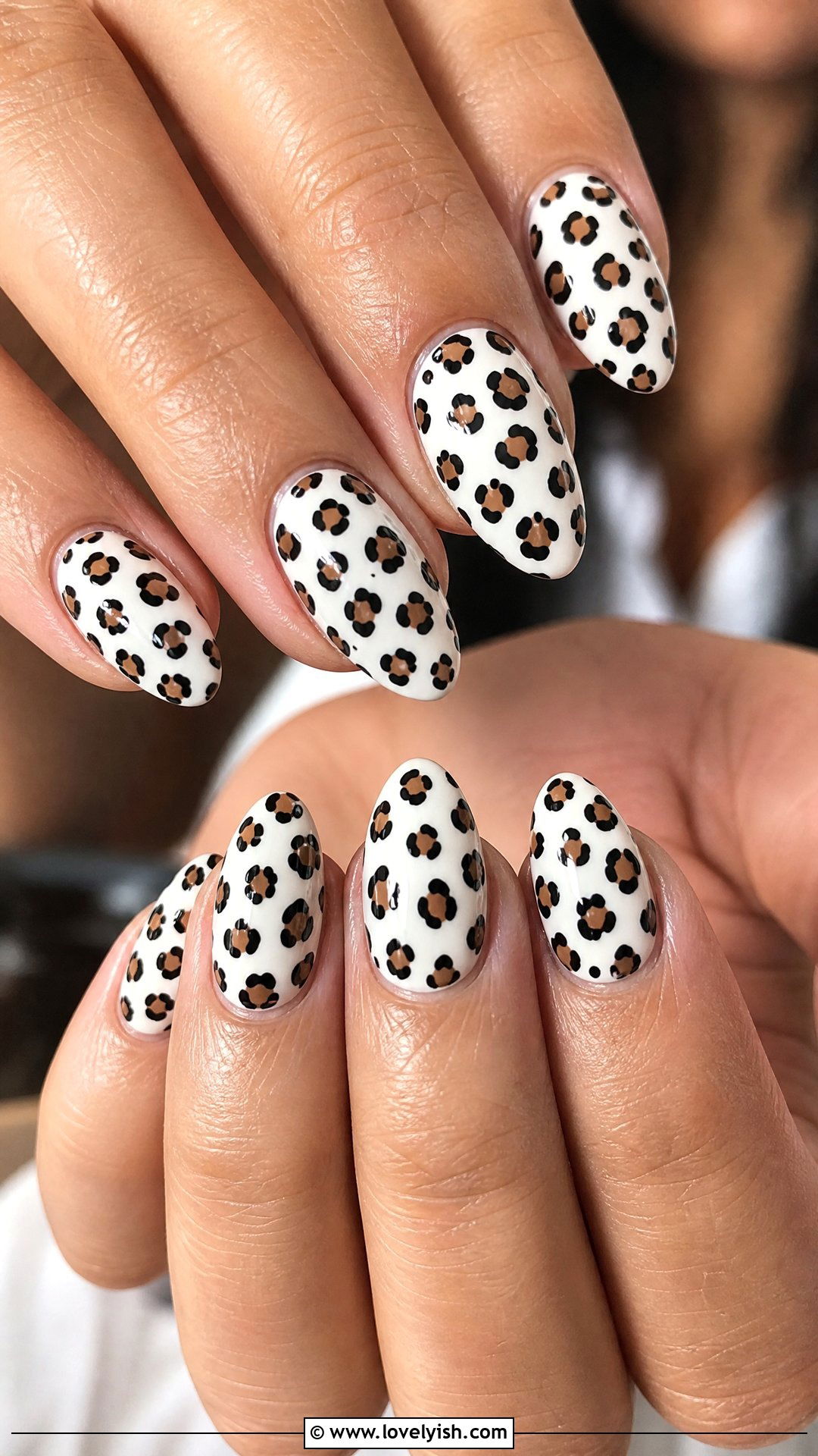 Snow White Leopard Print Nails - 50 leopard print nails - 50 leopard print nails