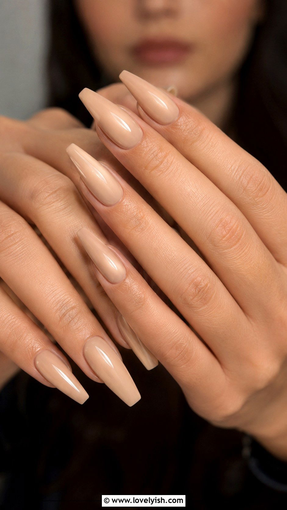 Soft Beige Ballerina Nails - 47 nail inspiration - 47 nail inspiration