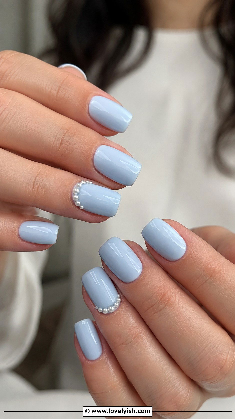 Soft Blue Wedding Nails - 38 wedding nail designs - 38 wedding nail designs