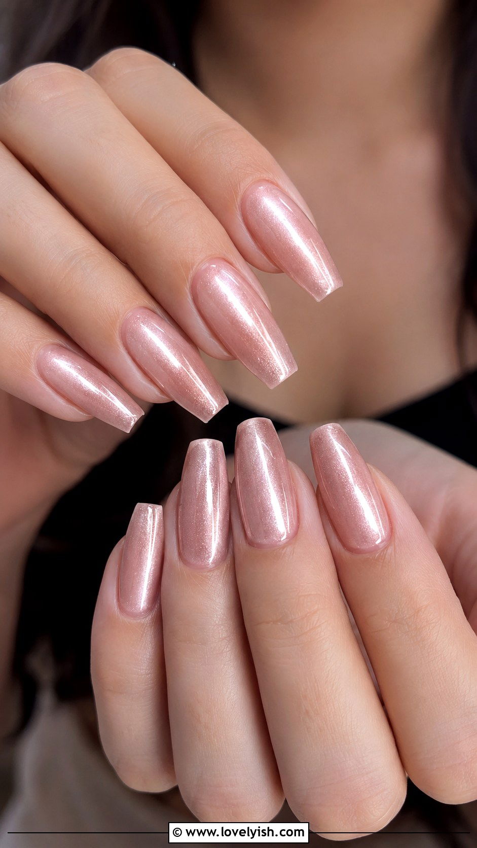 Soft Blush Cat Eye Nails - 50 baby shower nails - 50 baby shower nails