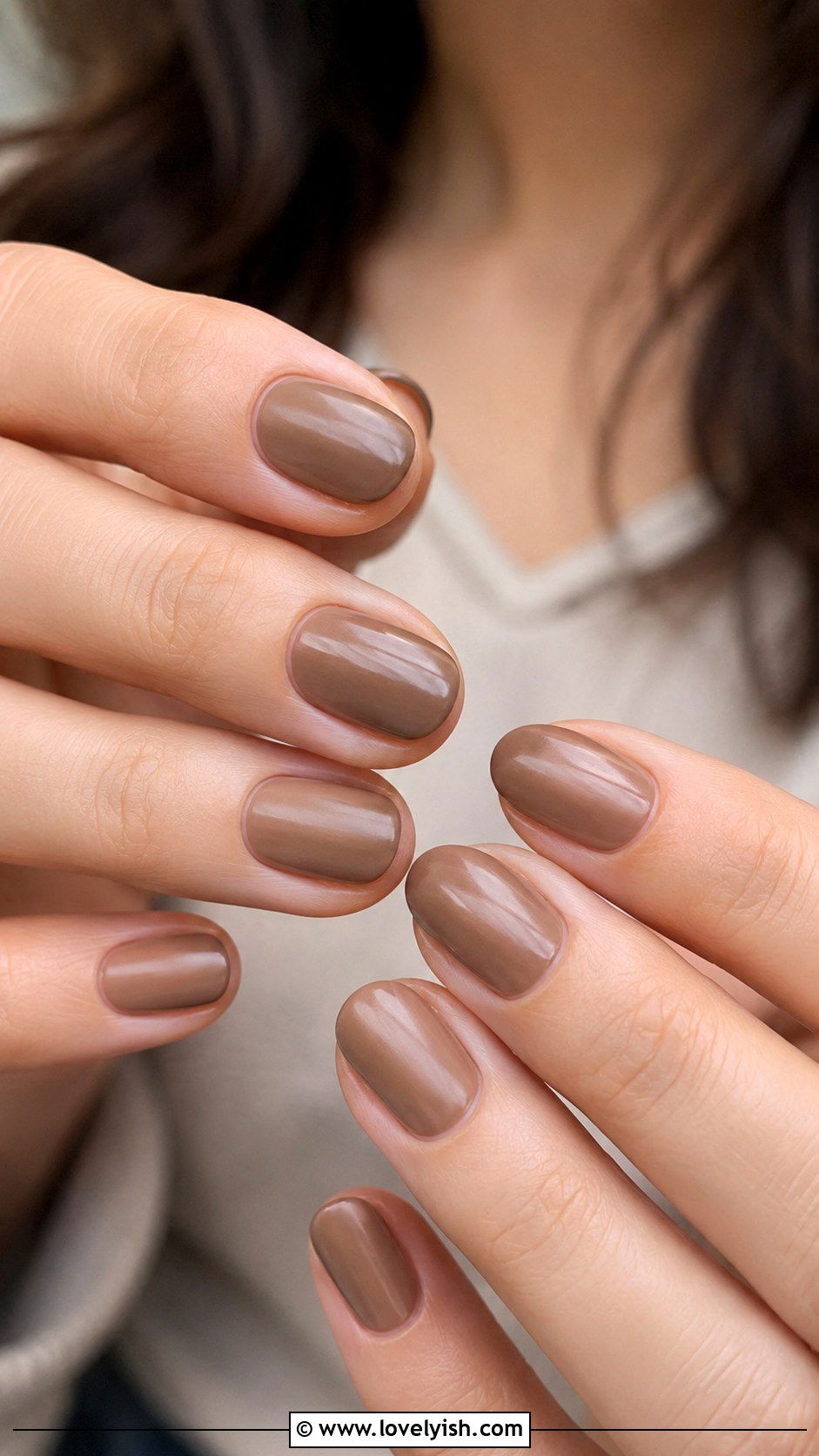Soft Brown Latte Nails - 50 tumblr nail designs - 50 tumblr nail designs