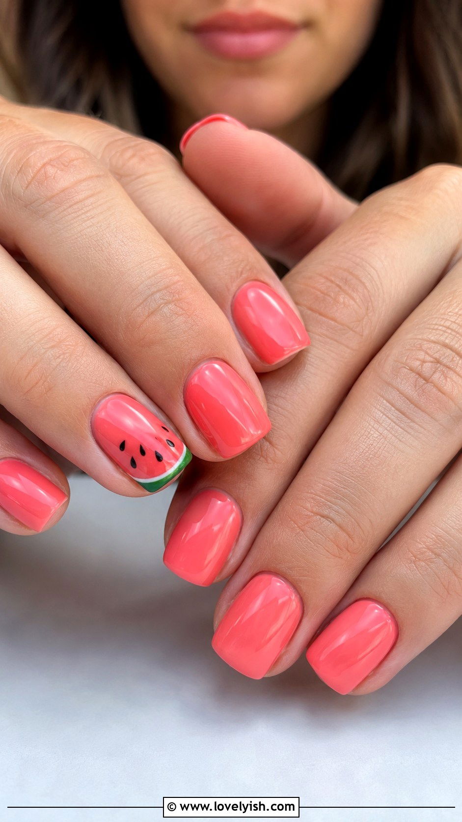Soft Coral French Nails - 50 pretty nails - 50 pretty nails