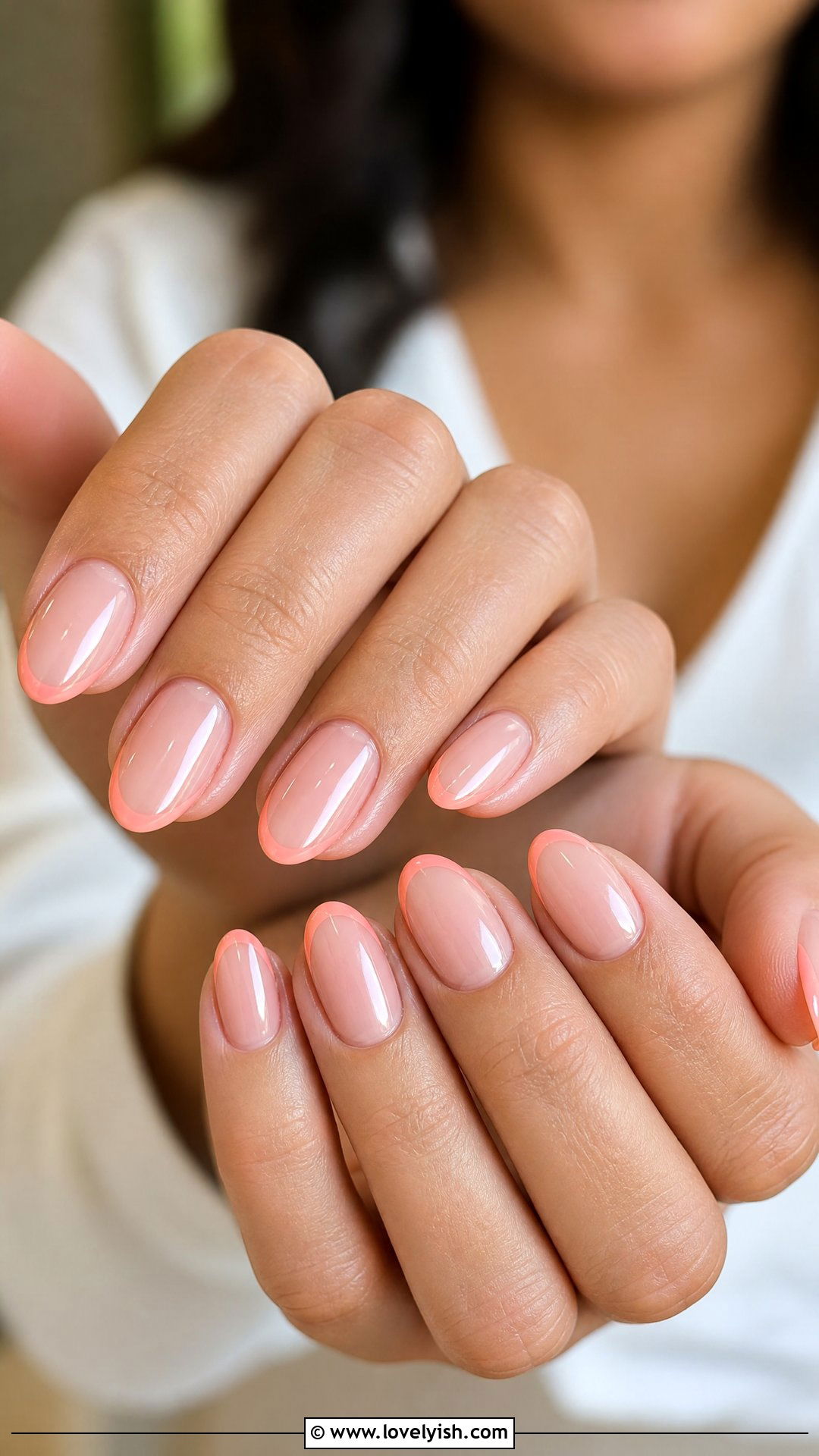 Soft Coral French Tips - 50 cute nails - 50 cute nails
