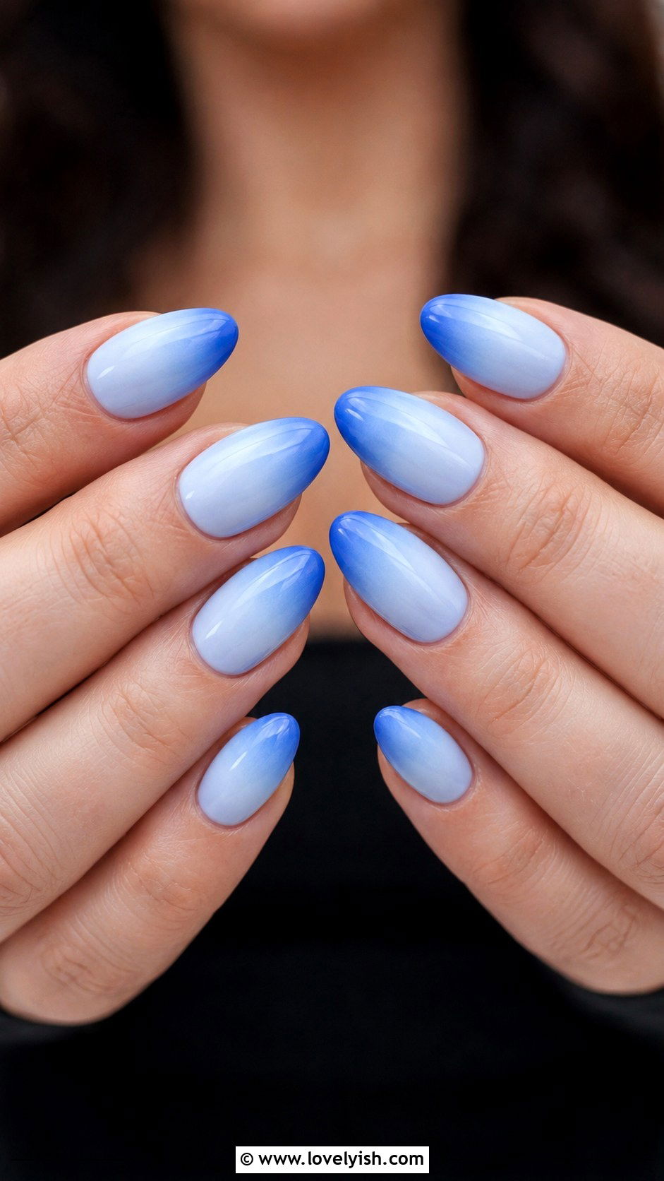 Soft Gradient Blue Nails - 50 trendy simple nail designs - 50 trendy simple nail designs