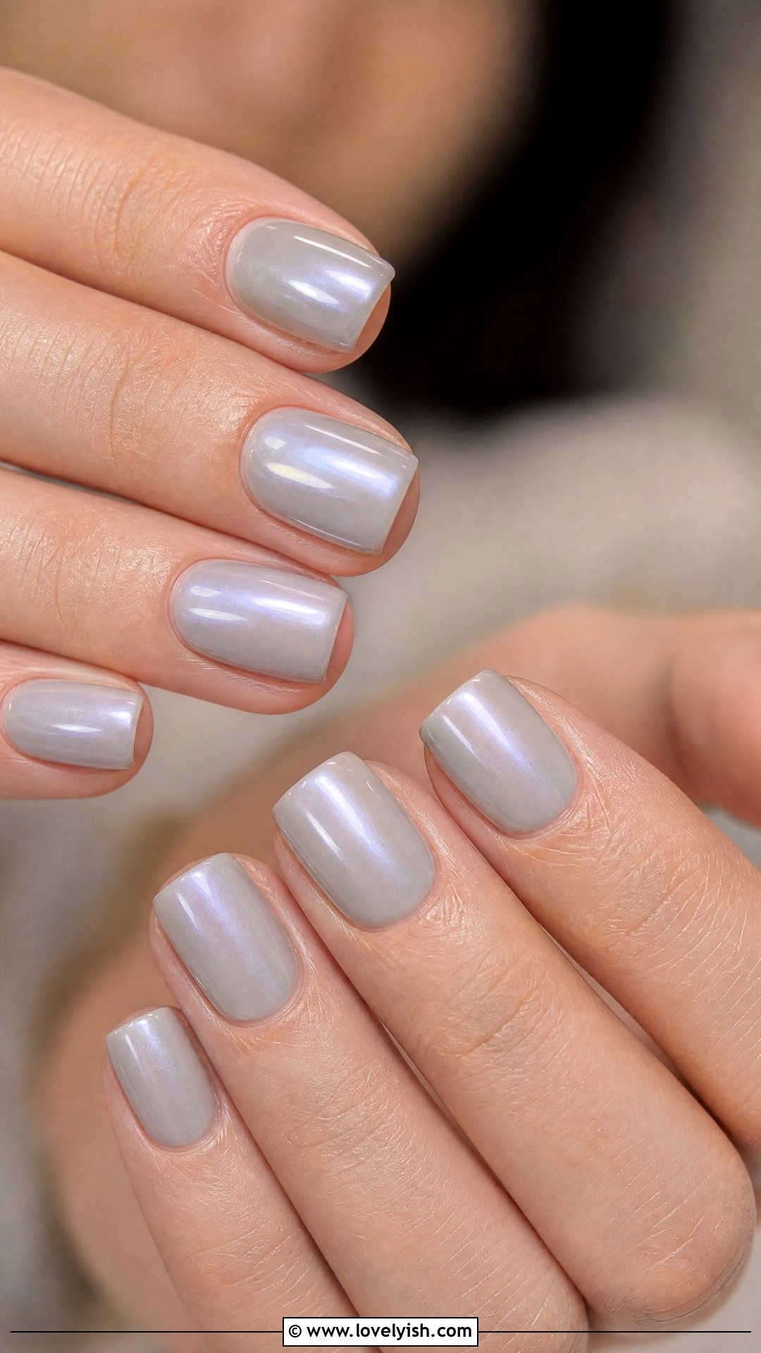 Soft Gray Glazed Nails - 50 sophisticated nails - 50 sophisticated nails