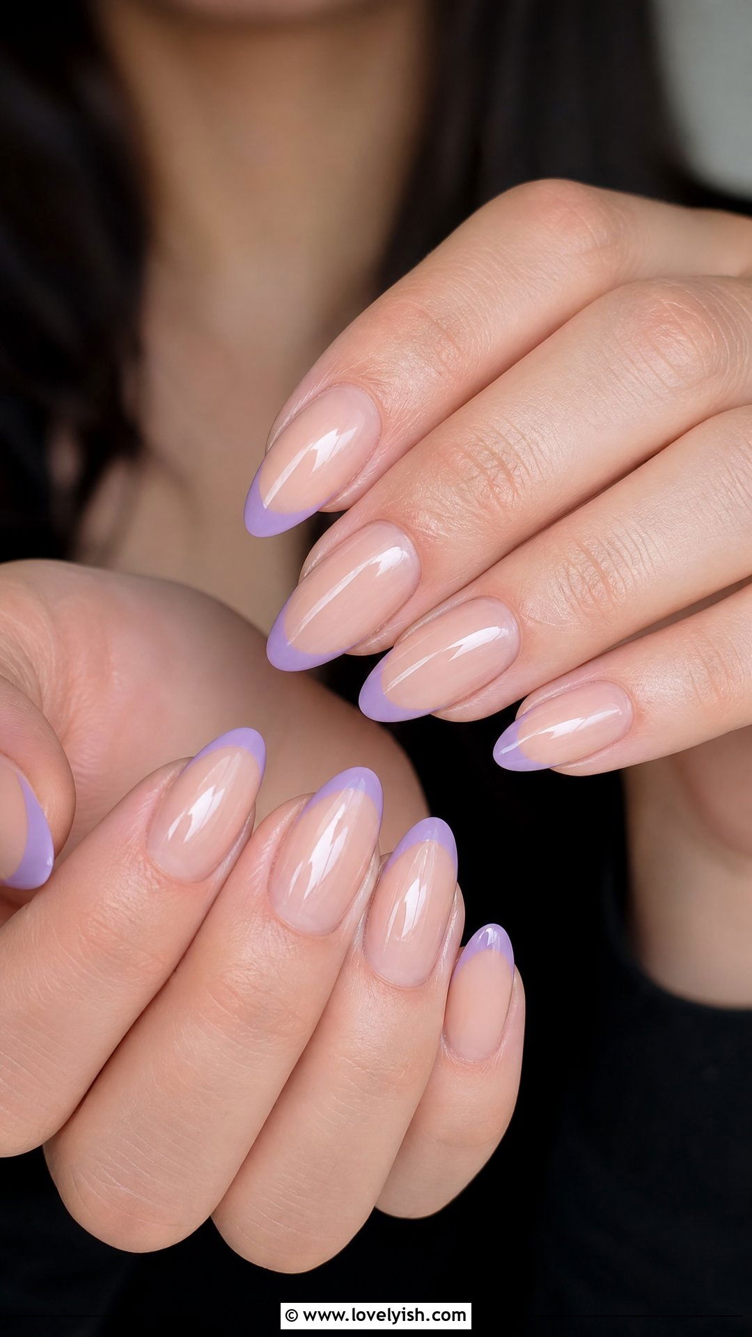 Soft Lavender French Tips - 50 minimalist french tips - 50 minimalist french tips