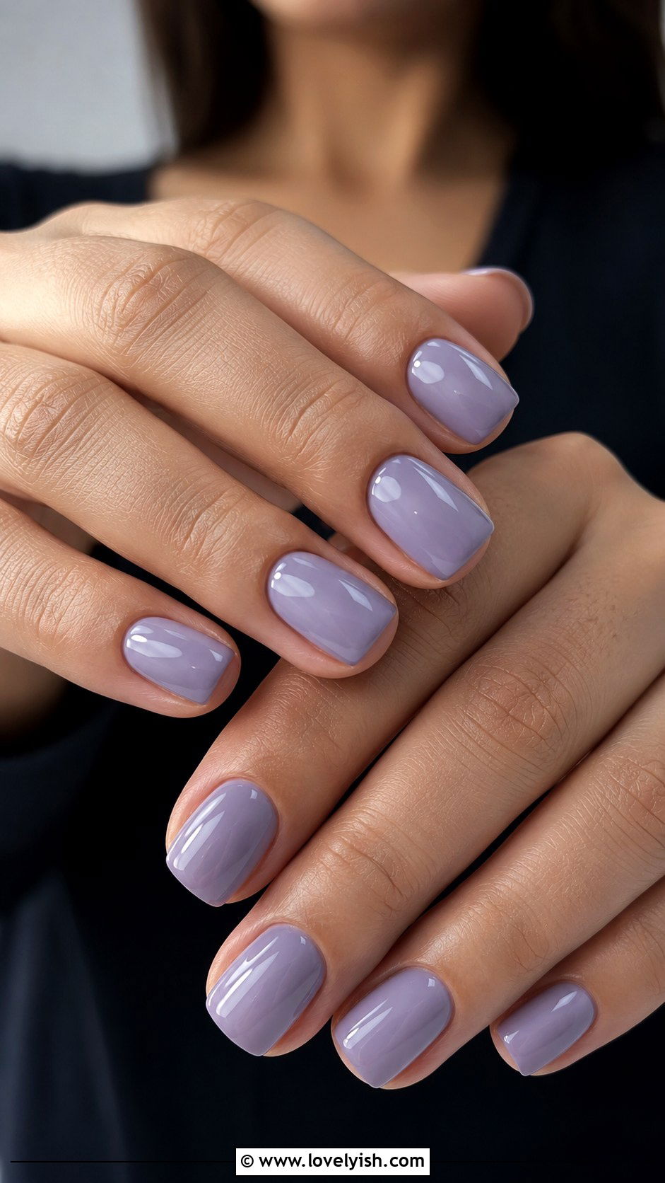 Soft Lavender Glossy Nails - 25 elegant nail designs - 25 elegant nail designs