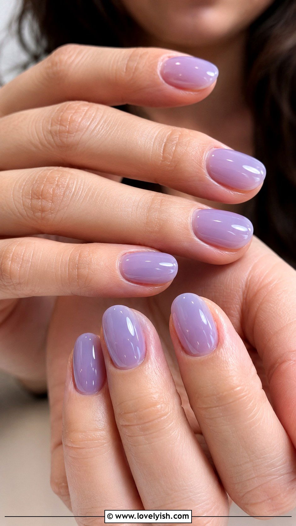Soft Lavender Jelly Nails - 50 tumblr nail designs - 50 tumblr nail designs