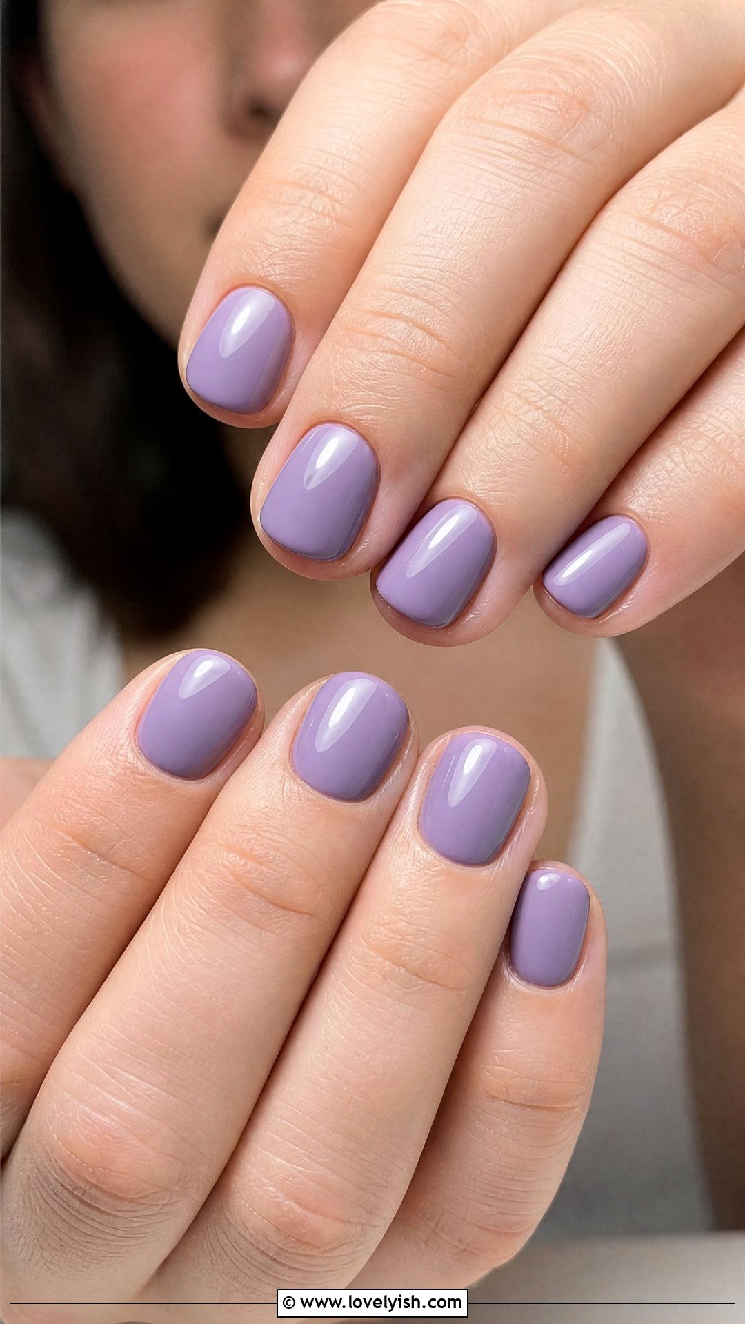 Soft Lavender Short Round Nails - 50 work appropriate nails - 50 work appropriate nails