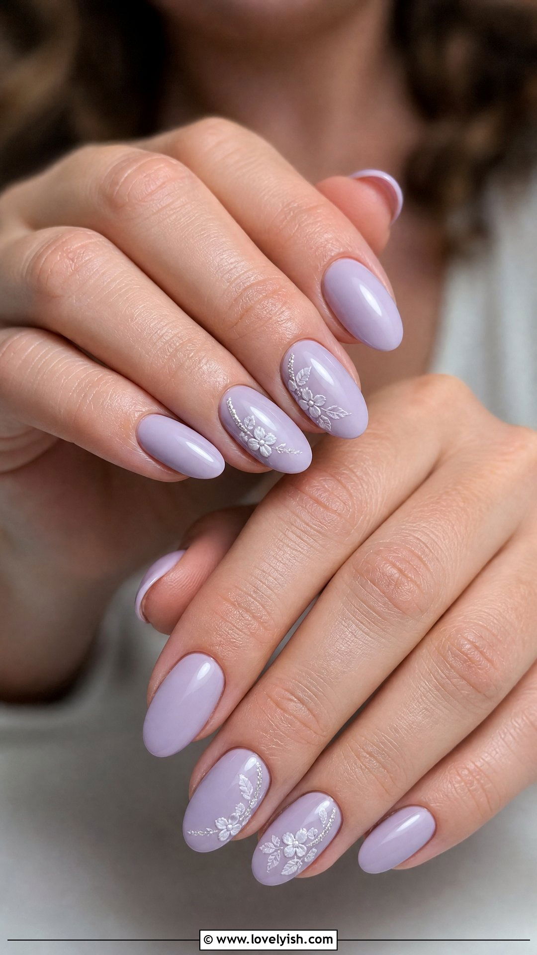 Soft Lavender Wedding Nails - 50 classic wedding nails - 50 classic wedding nails