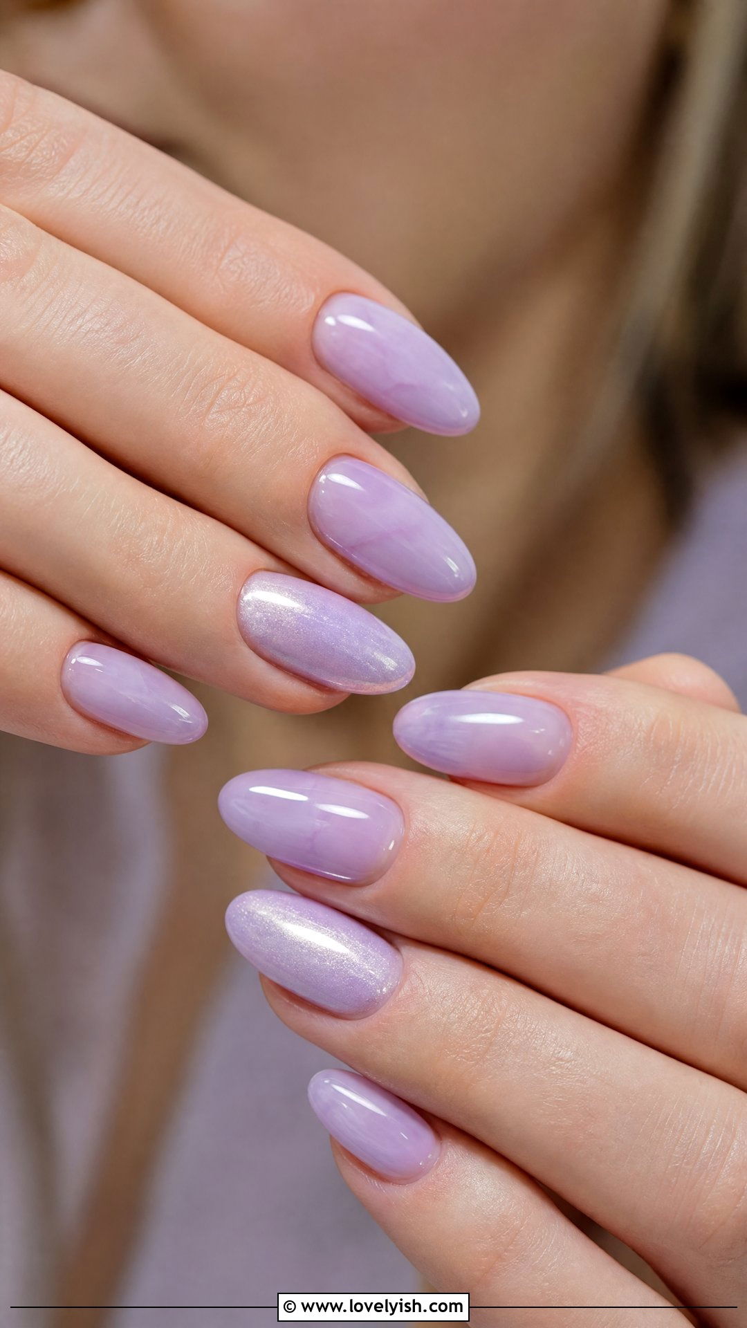 Soft Lilac Glazed Easter Nails - 31 easter nail designs 2026 - 31 easter nail designs 2026