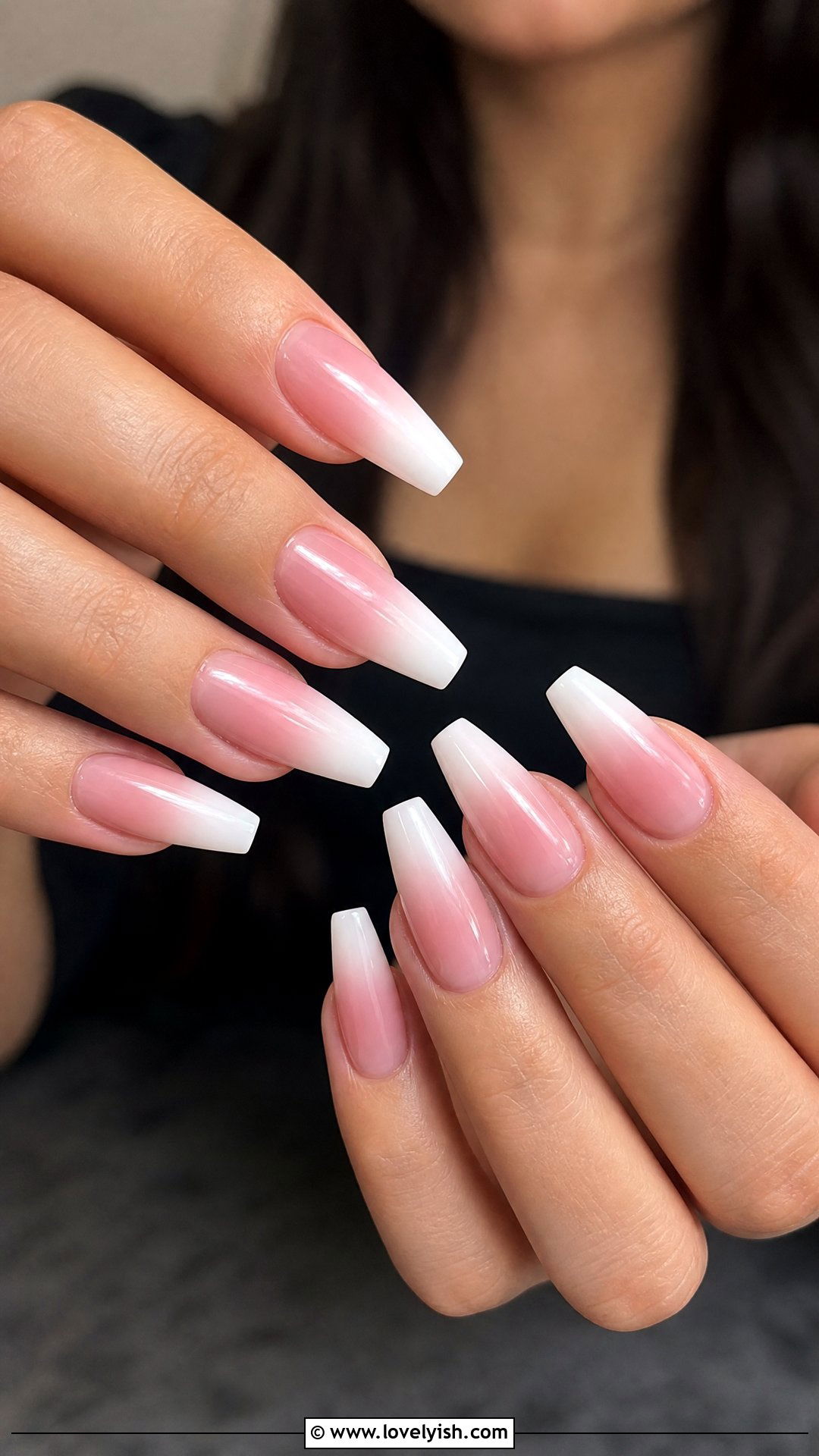 Soft Ombre Pink to White Nails - 25 bridal nail ideas - 25 bridal nail ideas
