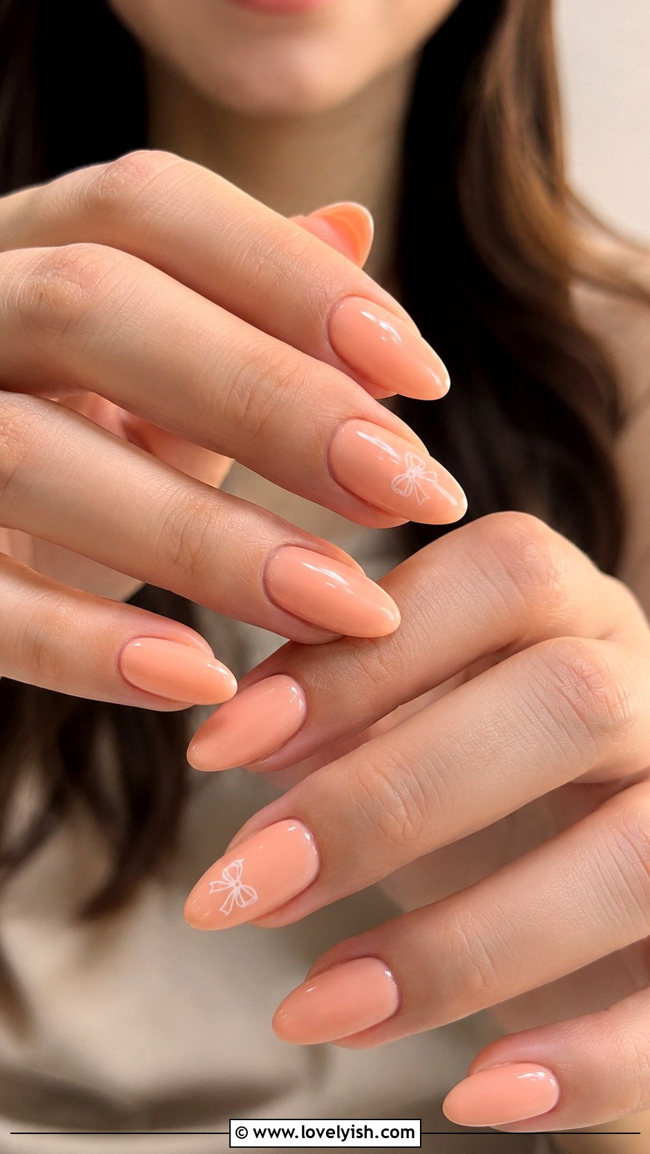 Soft Peach Balletcore Nails - 50 balletcore nails - 50 balletcore nails