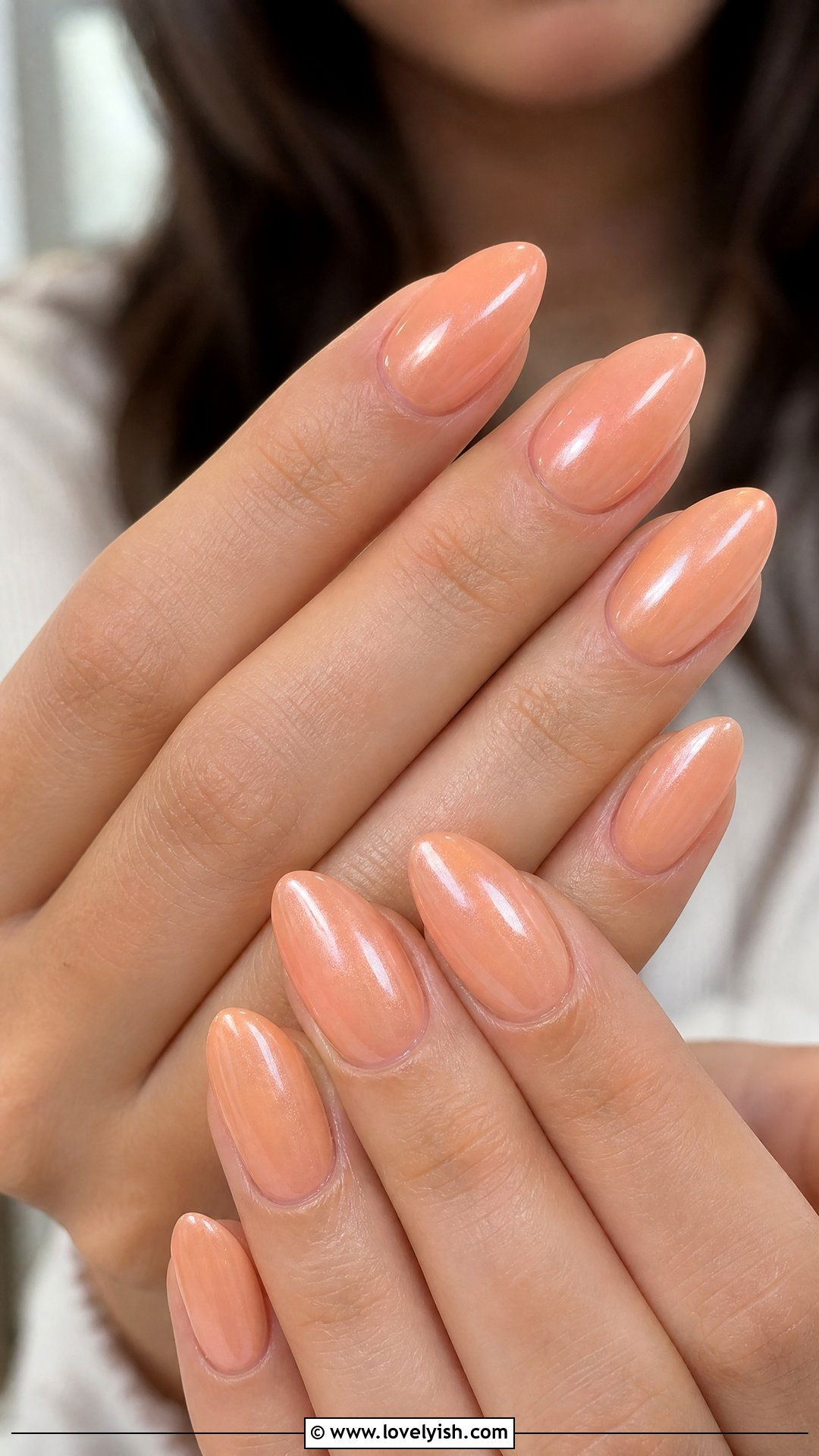 Soft Peach Glazed Nails - 50 classy spring nail designs - 50 classy spring nail designs