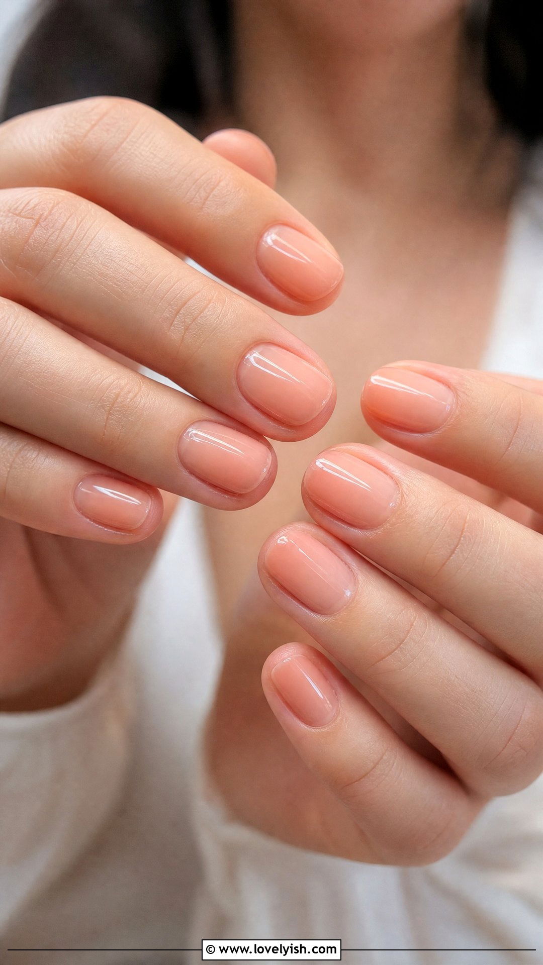 Soft Peach Sheer Nails - 29 nails for older women - 29 nails for older women