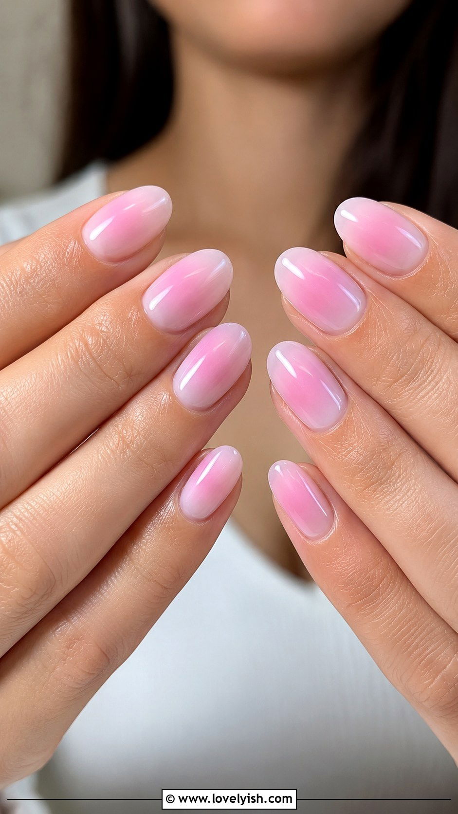 Soft Pink Aura Nails - 46 nail inspo - 46 nail inspo