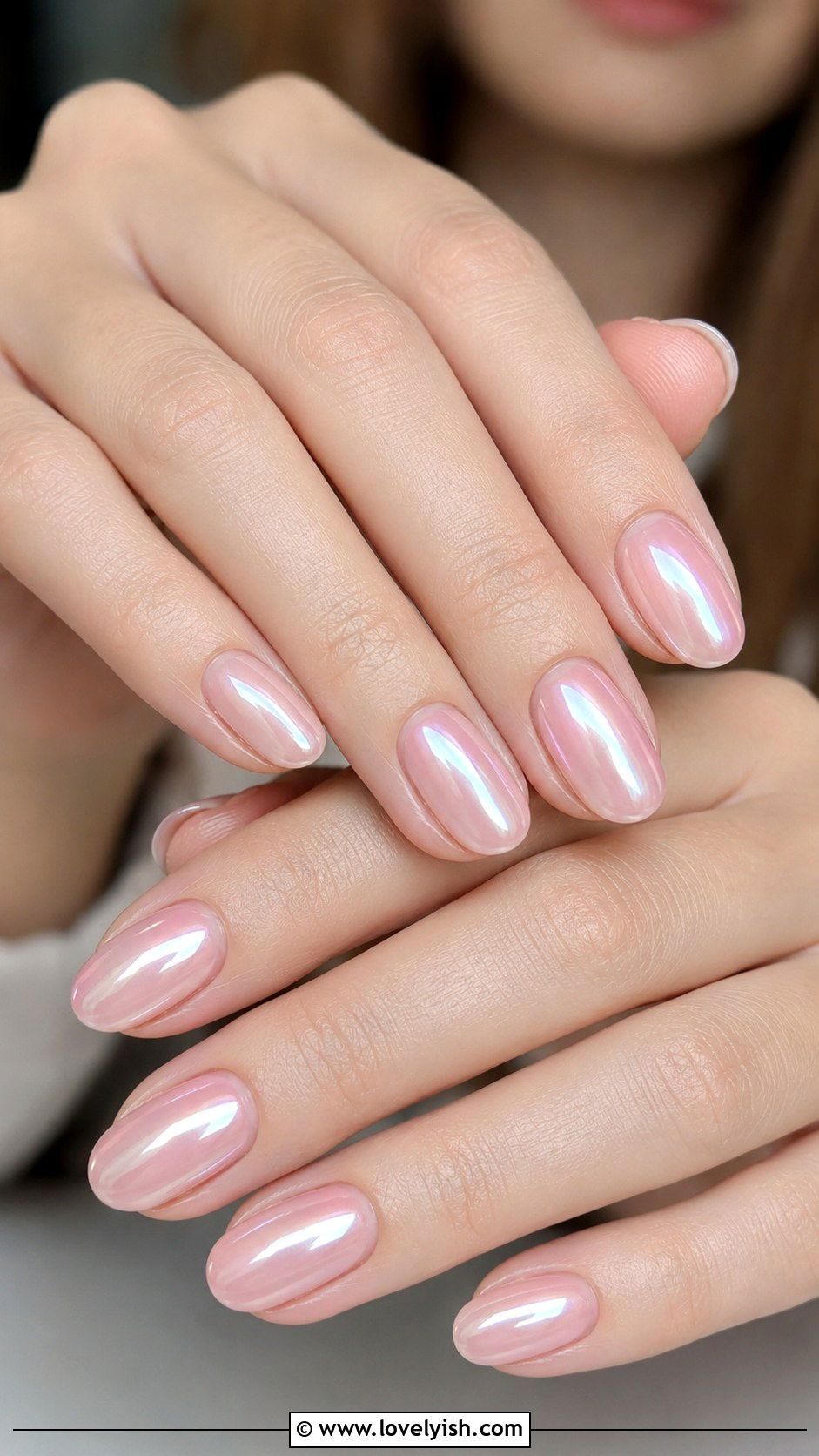 Soft Pink Chrome Glazed Donut Nails - 50 pink chrome nails - 50 pink chrome nails