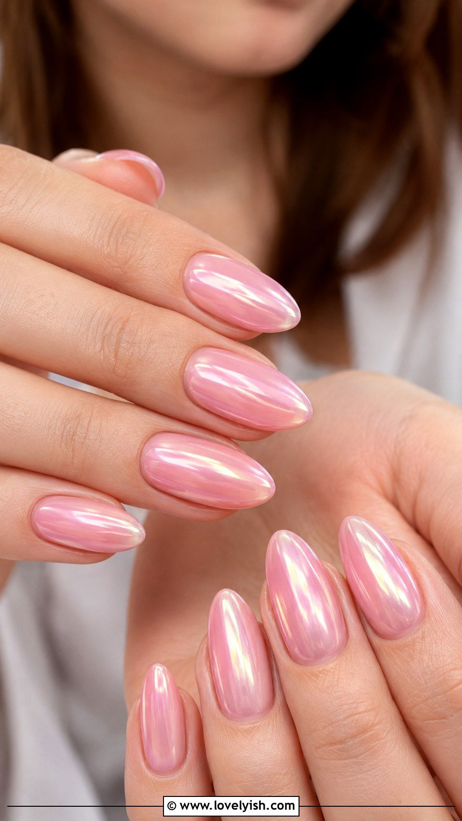 Soft Pink Chrome Nails - 50 pretty nails - 50 pretty nails