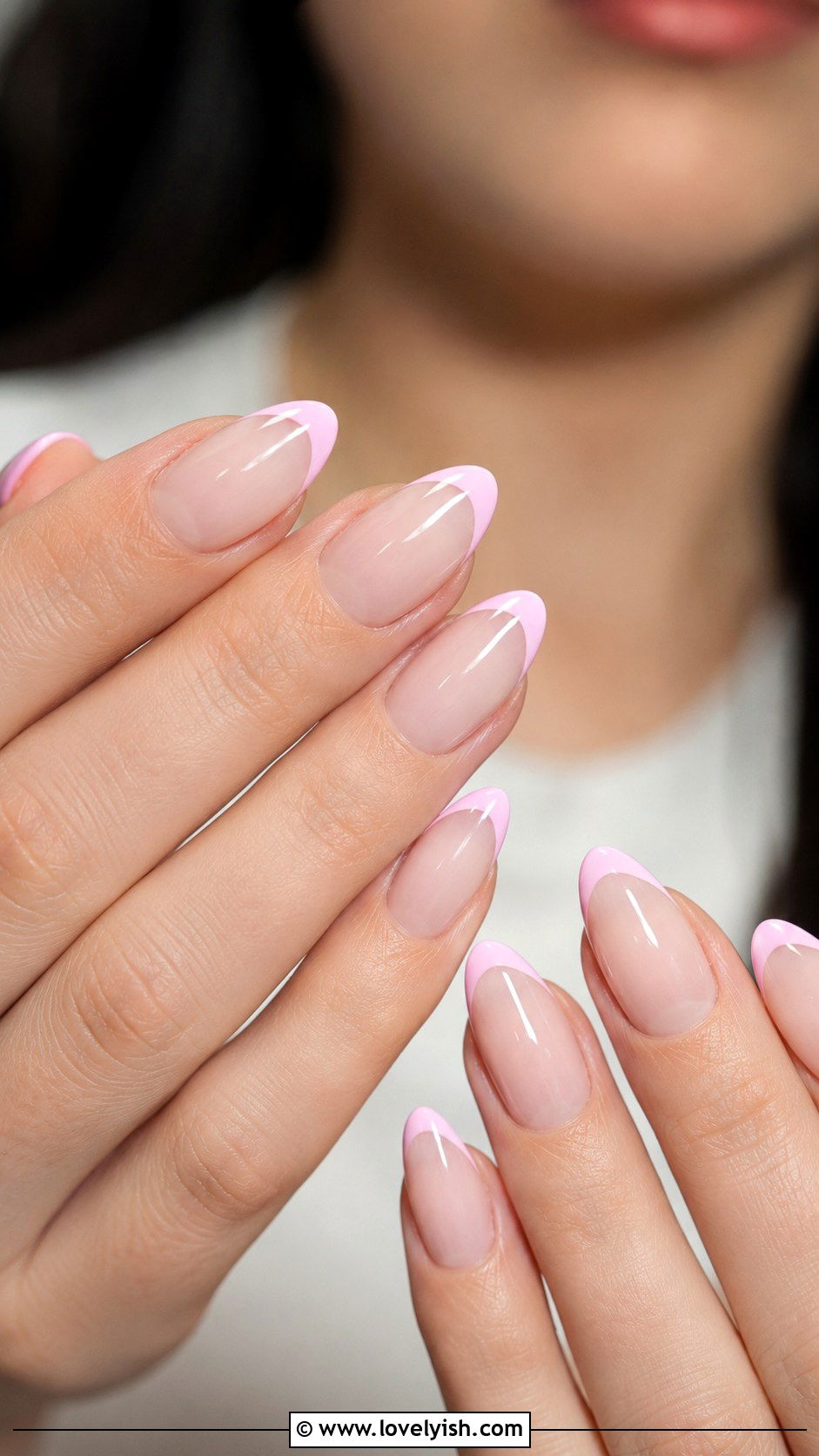 Soft Pink French Tip Baby Shower Nails - 50 baby shower nails - 50 baby shower nails