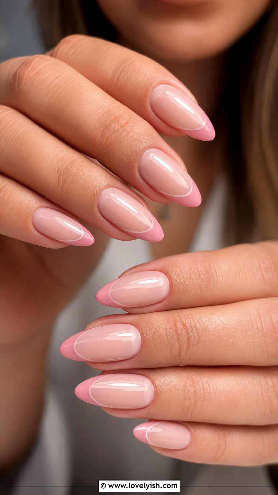Soft Pink French Tip Nails - 47 nail inspiration - 47 nail inspiration