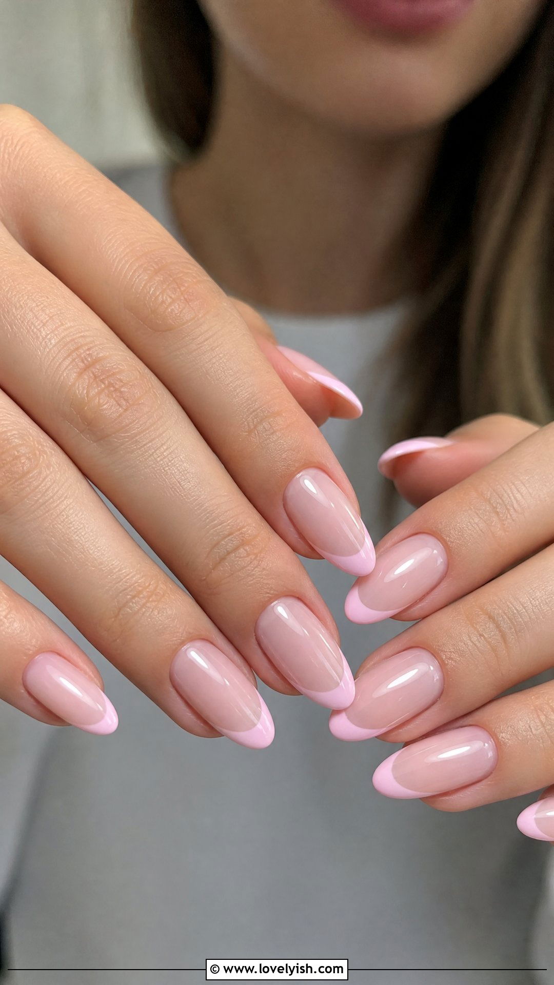 Soft Pink French Tip Nails - 50 mothers day nail designs - 50 mothers day nail designs