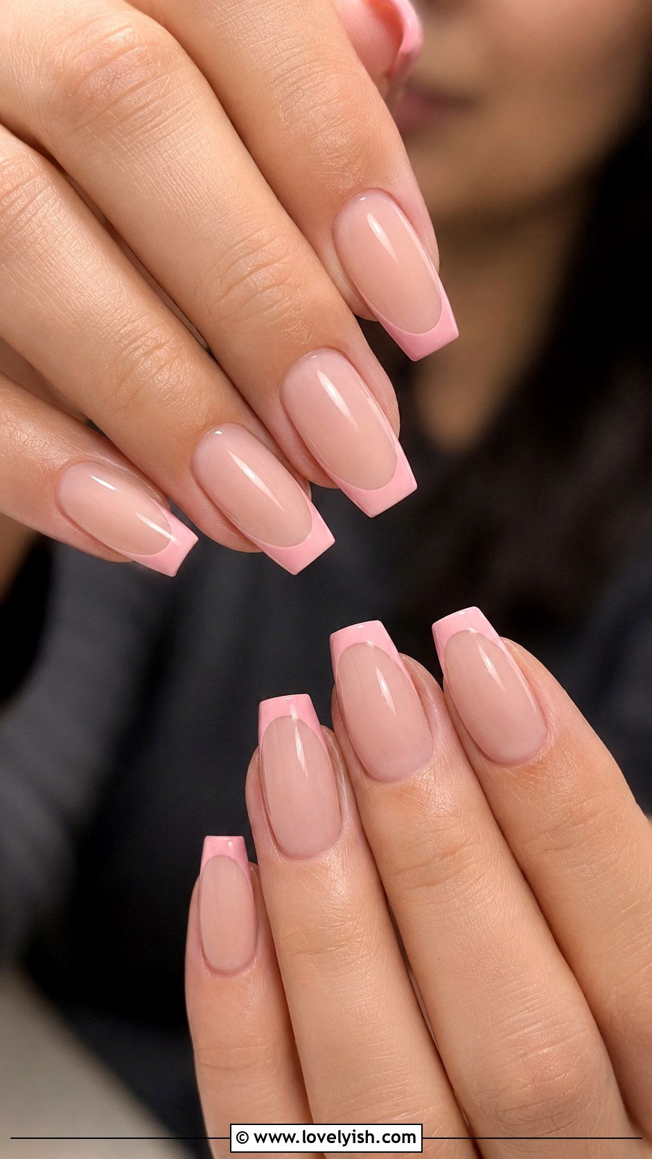 Soft Pink French Tip Nails - 50 neutral nails - 50 neutral nails