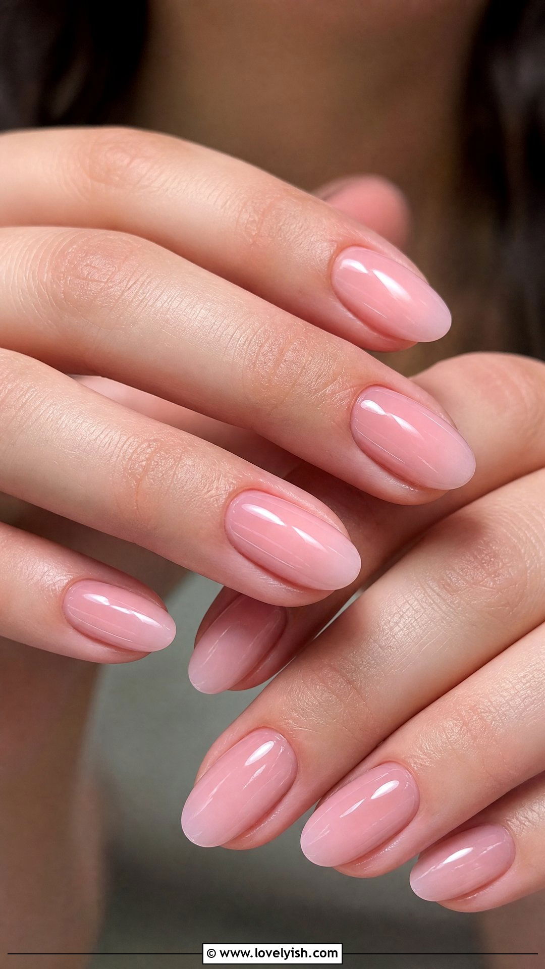 Soft Pink Glazed Oval Nails - 50 oval nails - 50 oval nails