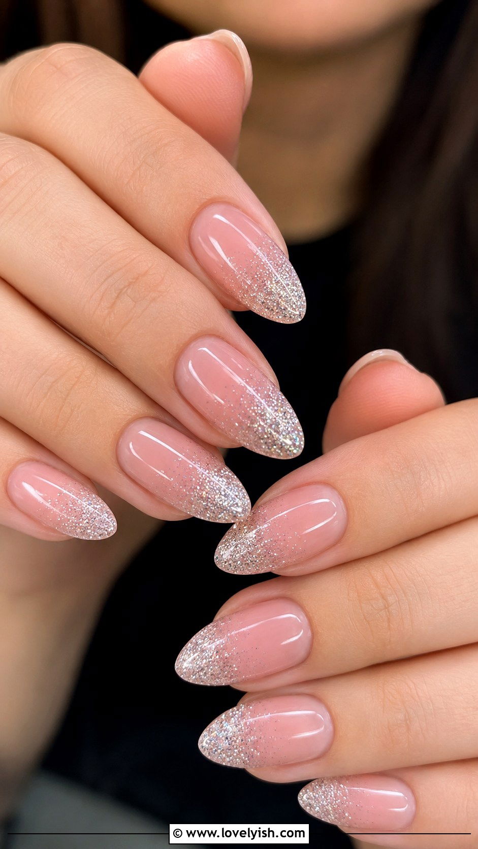 Soft Pink Glitter Ombre Nails - 50 preppy nails - 50 preppy nails