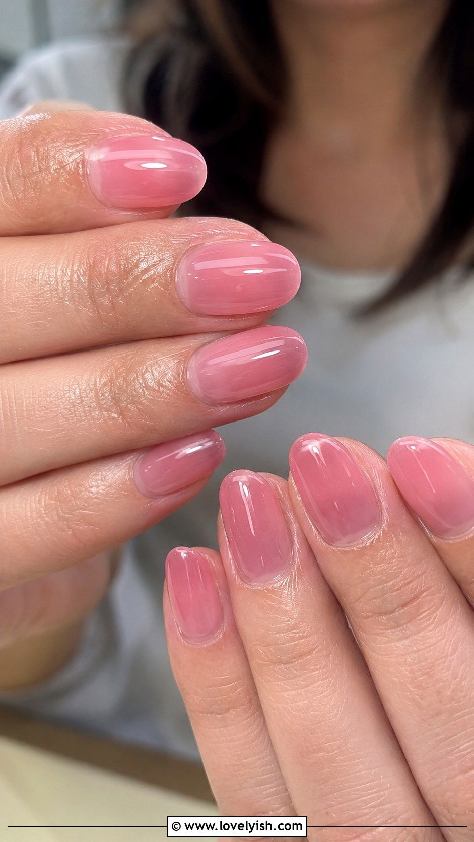 Soft Pink Jelly Nails - 43 nail art ideas - 43 nail art ideas