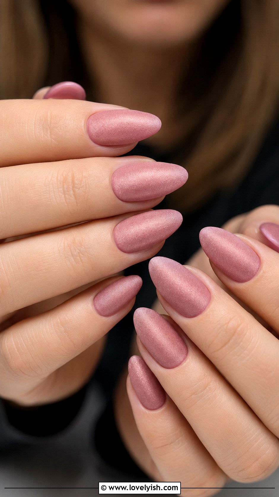 Soft Pink Velvet Matte Nails - 38 classy nail designs - 38 classy nail designs