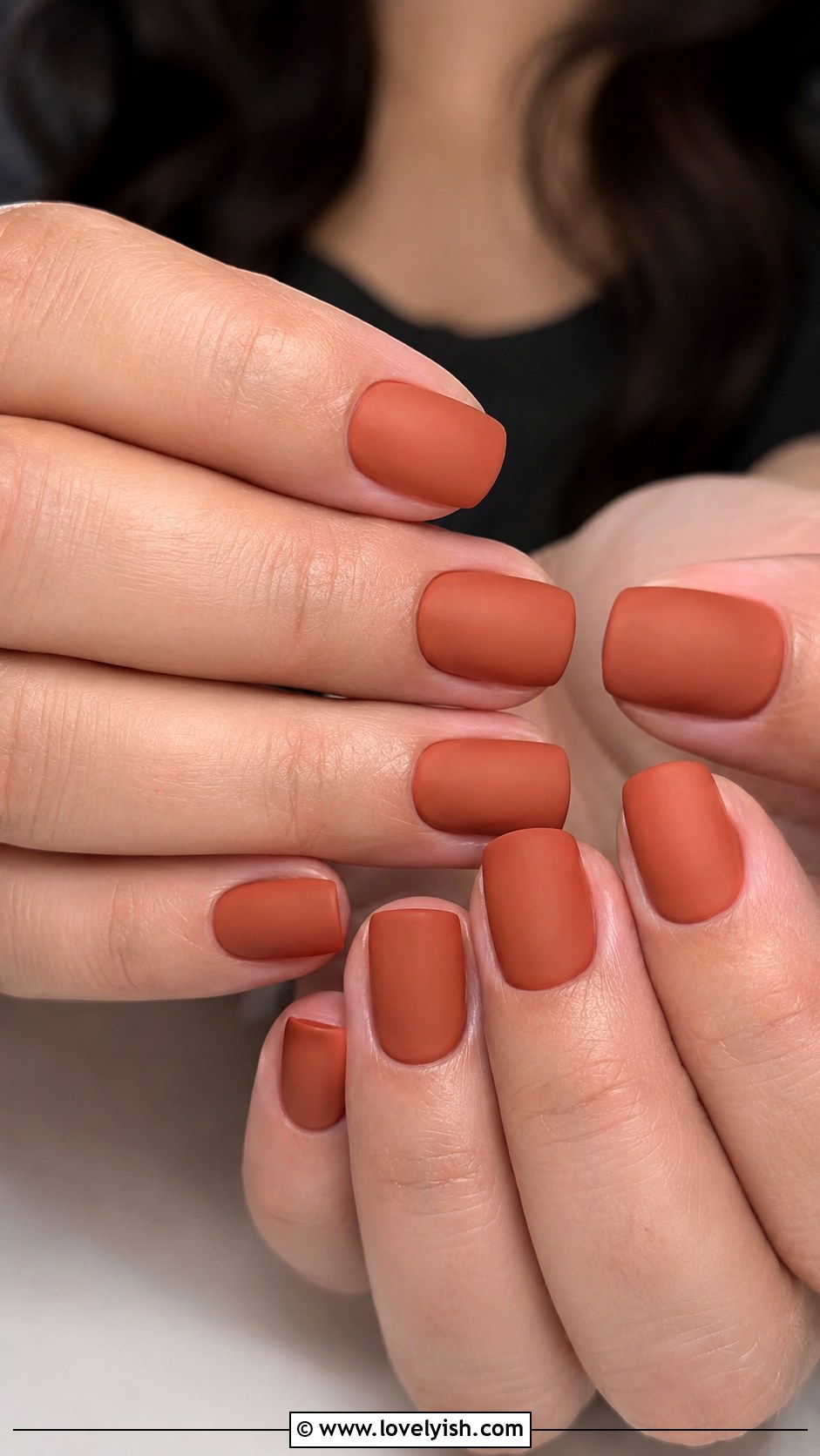 Soft Terracotta Short Squoval Nails - 50 work appropriate nails - 50 work appropriate nails