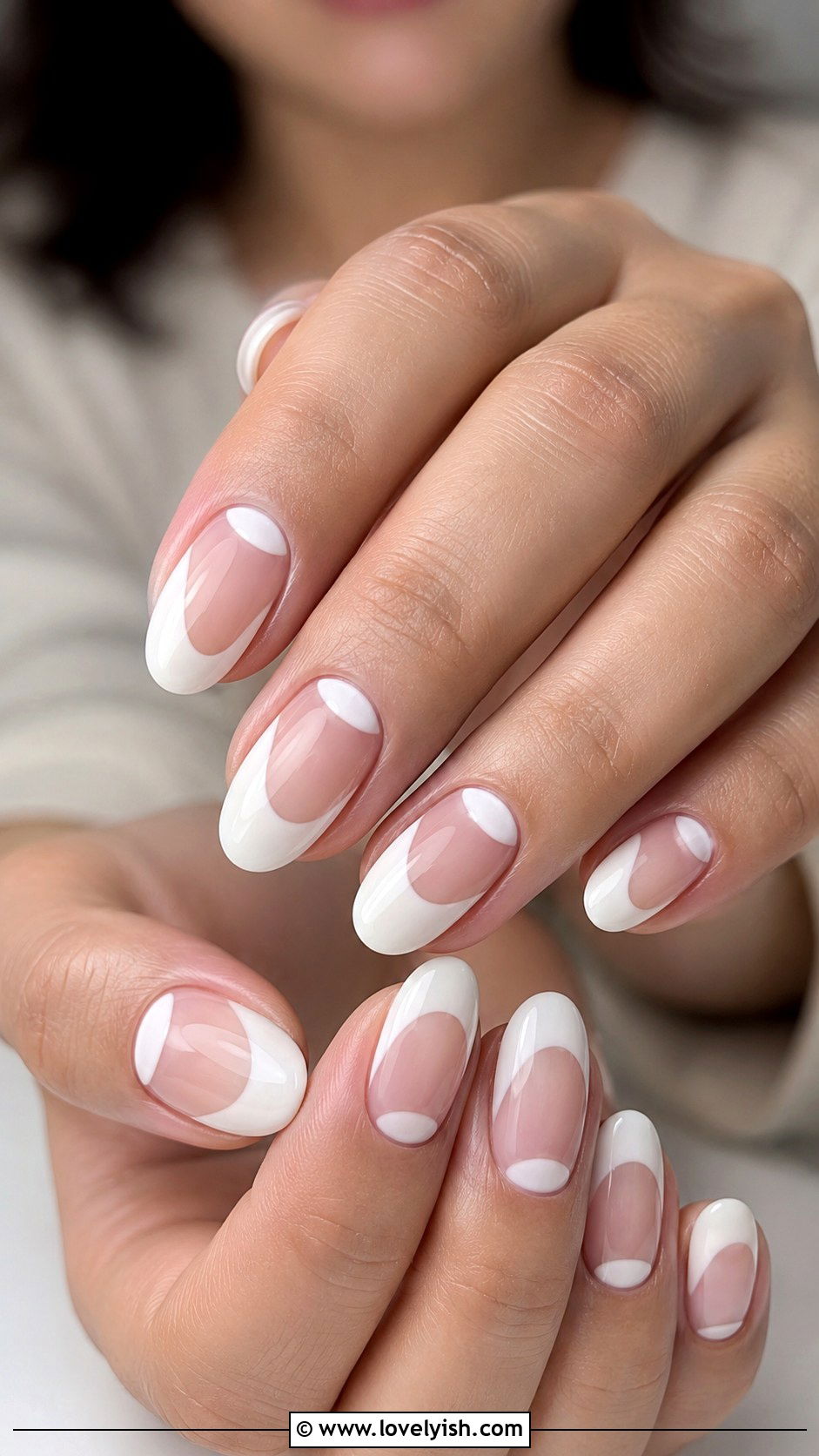 Soft White Negative Space Nails - 50 nails - 50 nails