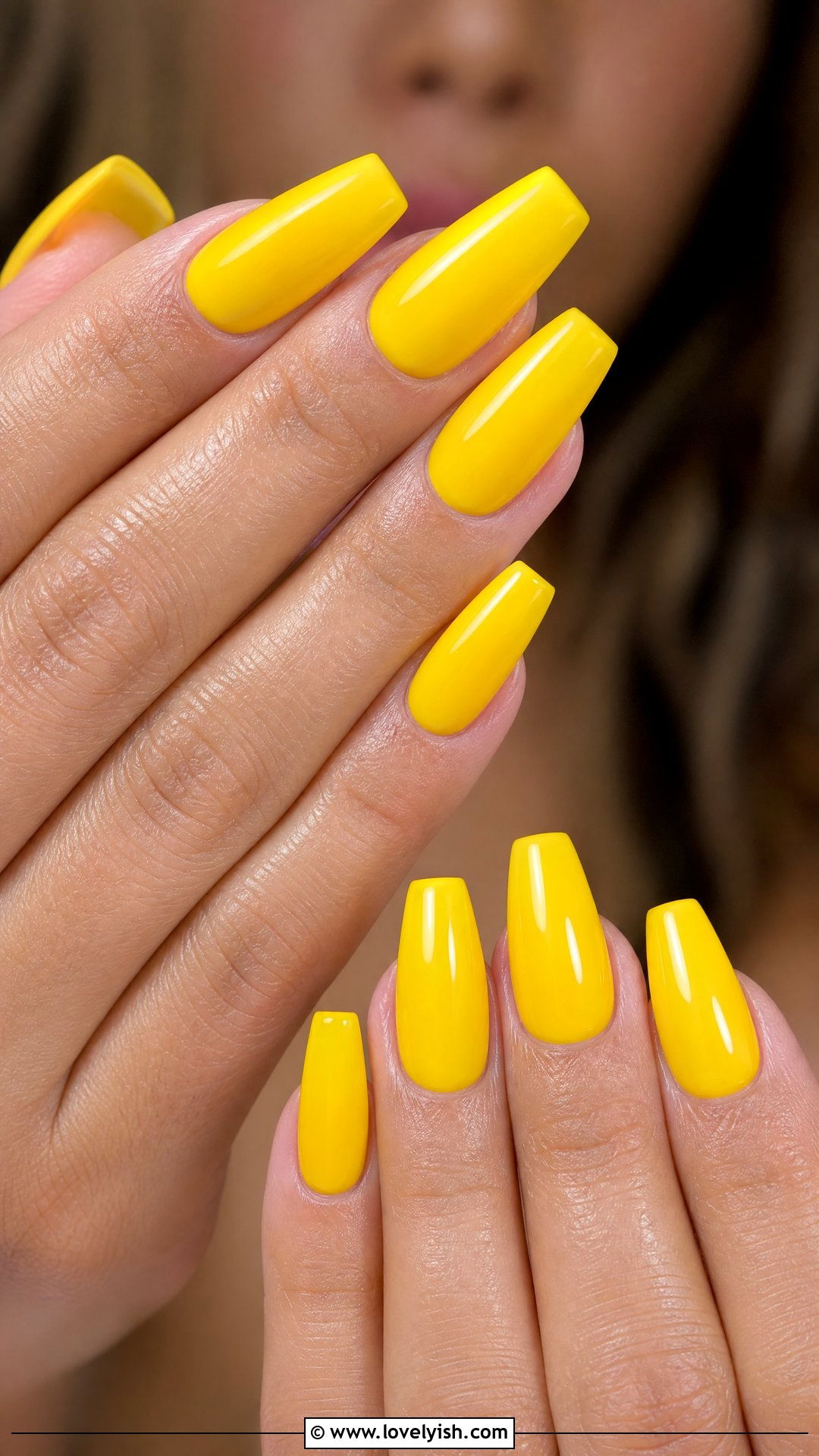 Solid Bright Yellow Nails - 25 yellow nails design ideas - 25 yellow nails design ideas