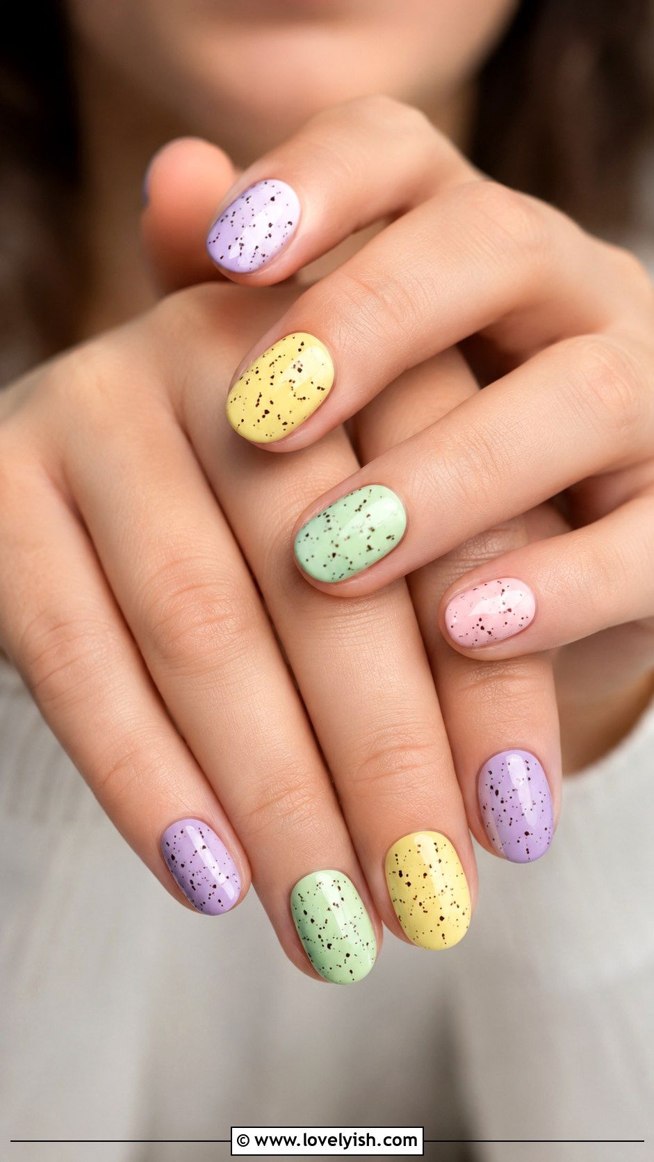 Speckled Easter Egg Nails - 38 easter nail art ideas - 38 easter nail art ideas