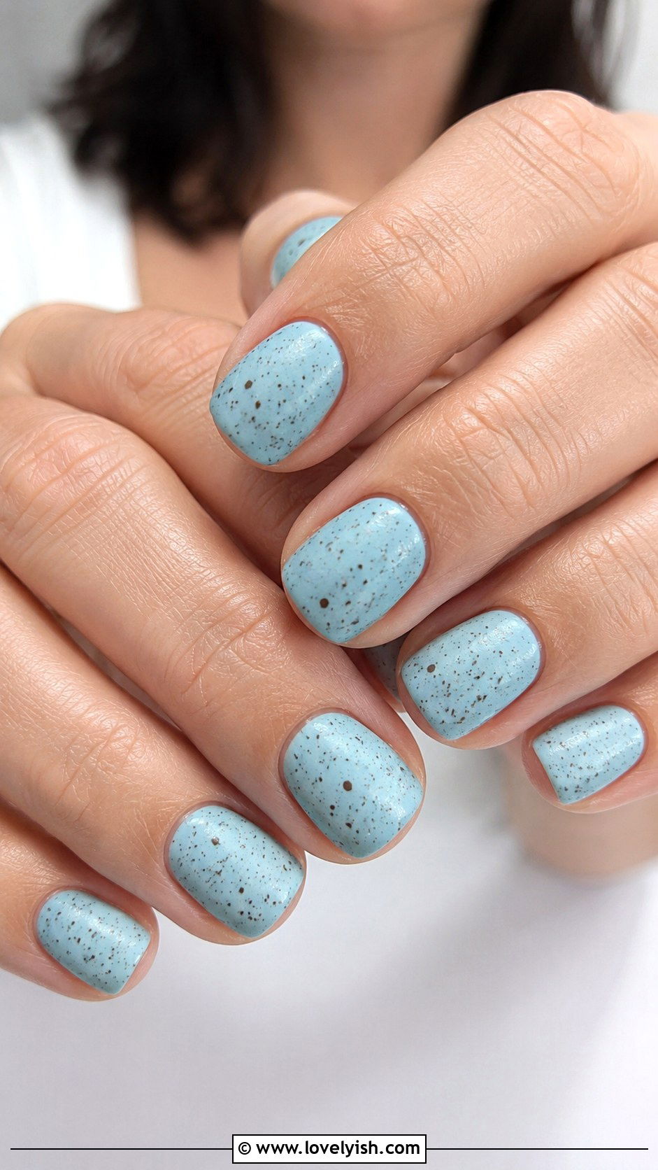 Speckled Robins Egg Easter Nails - 44 easter nail designs - 44 easter nail designs