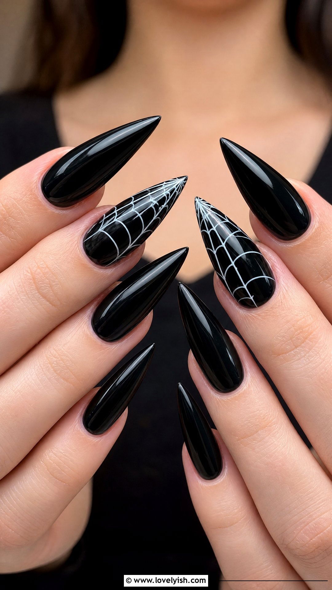 Spider Web Nails - 50 edgy nails - 50 edgy nails