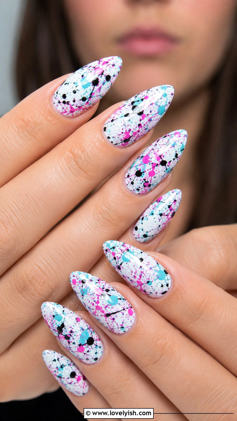 Splatter Paint Nail Art - 50 diy nail art - 50 diy nail art