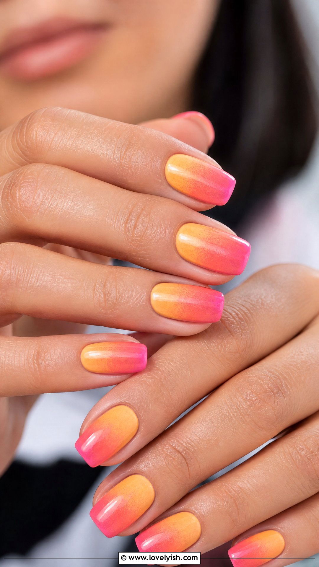 Sponge Sunset Ombre Nails - 35 nail art for beginners - 35 nail art for beginners
