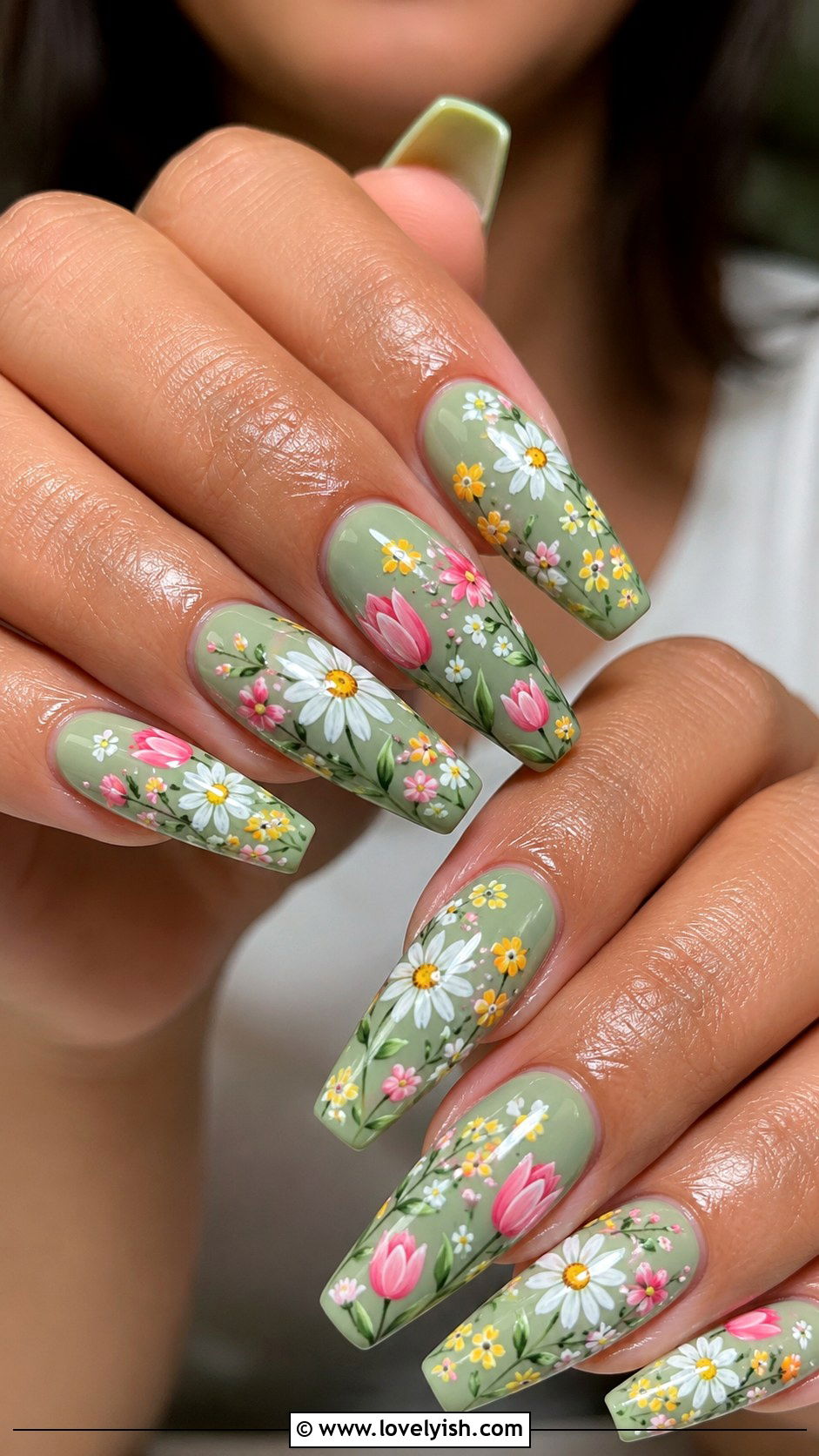 Spring Garden Floral Nails - 31 easter nail designs 2026 - 31 easter nail designs 2026
