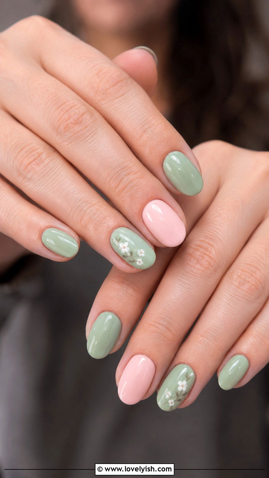 Spring Green and Pink Easter Nails - 44 easter nail designs - 44 easter nail designs