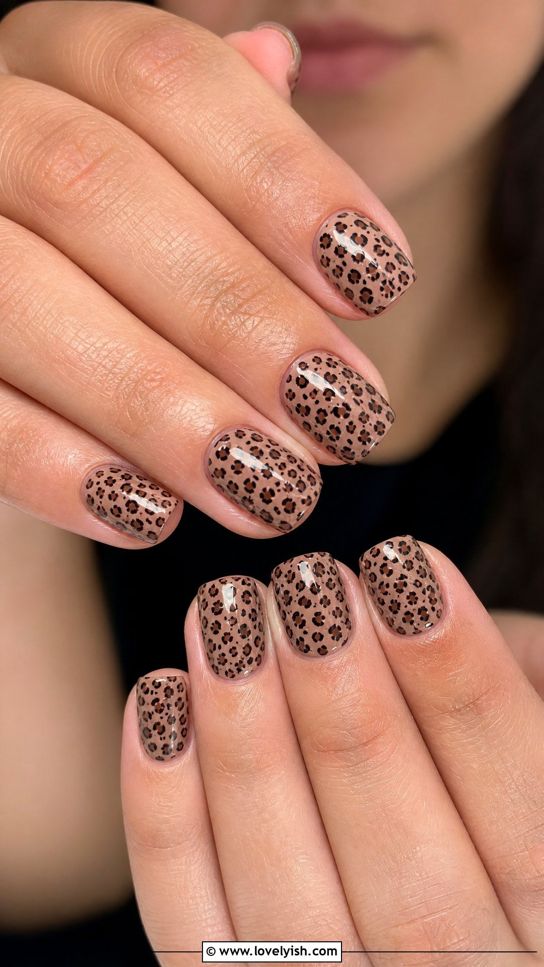 Square Short Leopard Print Nails - 50 leopard print nails - 50 leopard print nails
