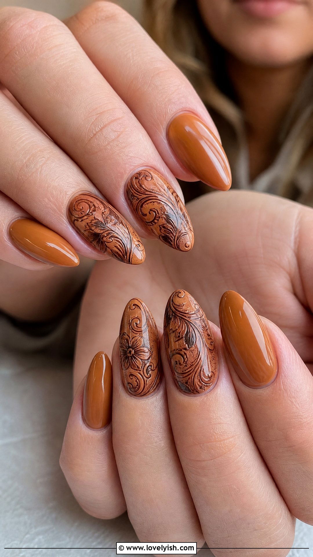 Stagecoach Western Tooled Leather Nails - 50 concert nails - 50 concert nails