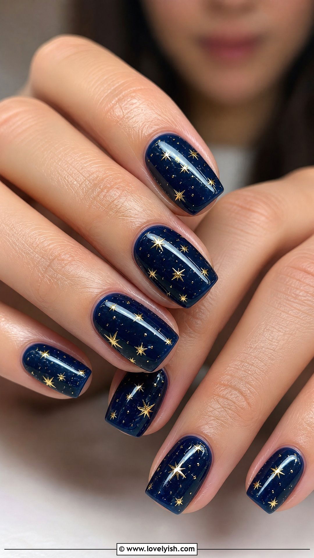 Star Accent Short Coffin Nails - 50 short coffin nails - 50 short coffin nails