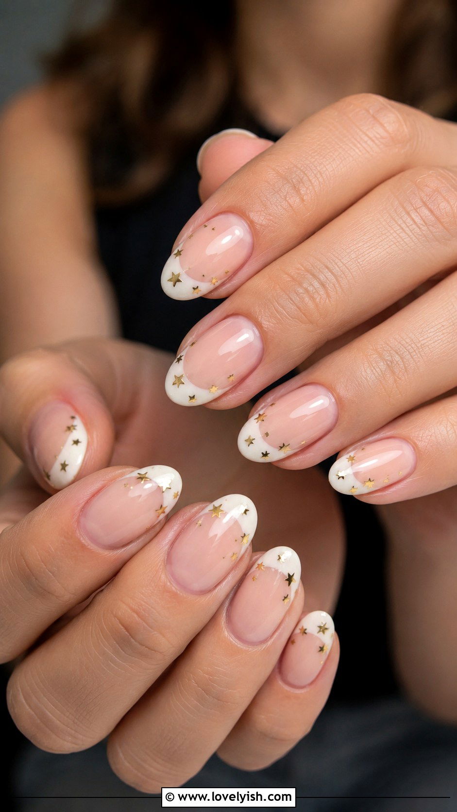 Star French Tip Nails - 42 french nail designs - 42 french nail designs