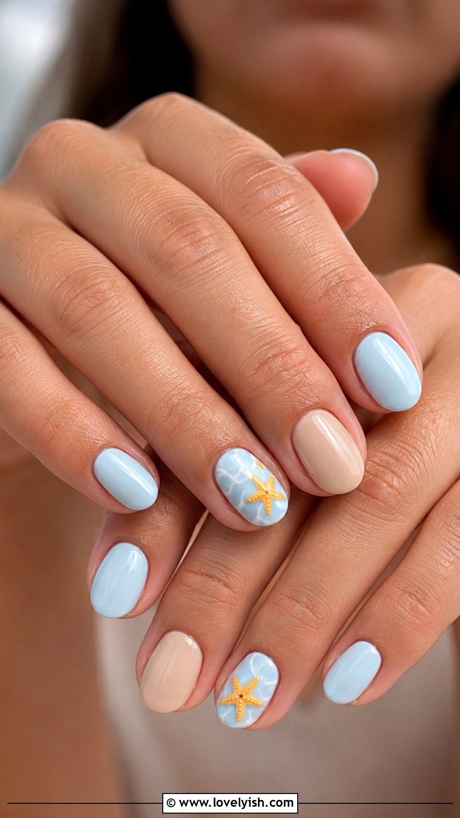 Starfish Accent Ocean Nails - 50 ocean nails - 50 ocean nails