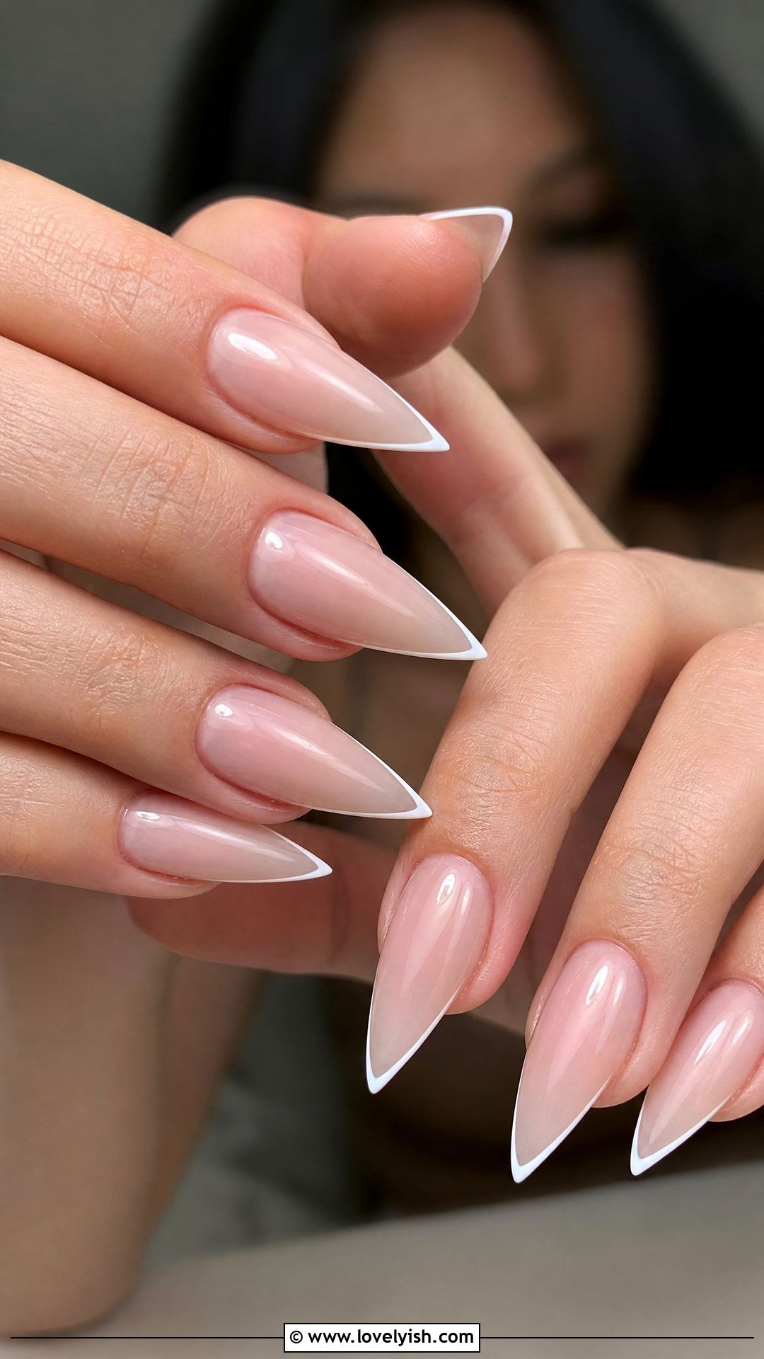 Stiletto Micro French Tips - 50 minimalist french tips - 50 minimalist french tips