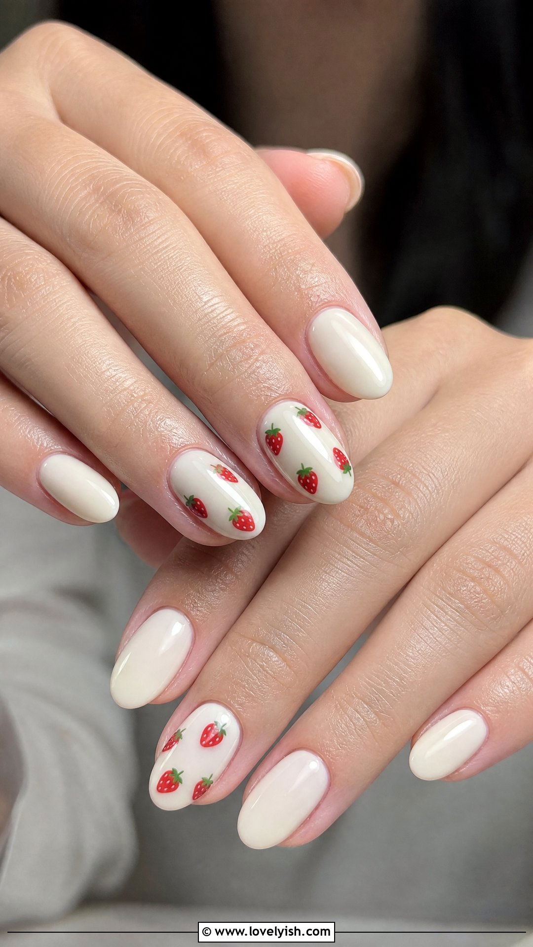 Strawberry Fruit Accent Nails - 50 feminine nails - 50 feminine nails